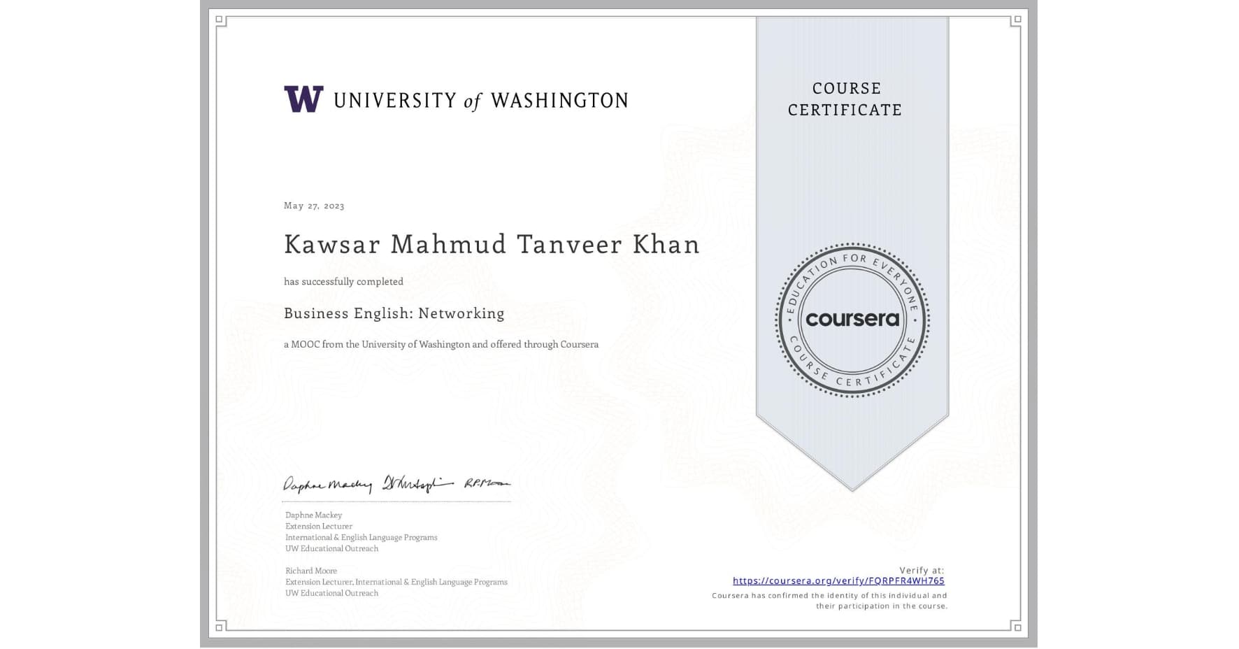Business English Certificate